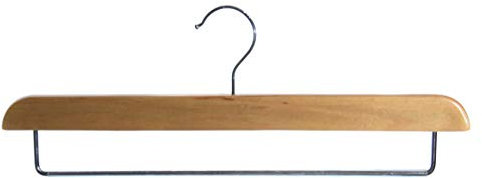 Hagspiel 10 piece pantalon cintre finition naturelle avec anti-dérapant barre de pantalon