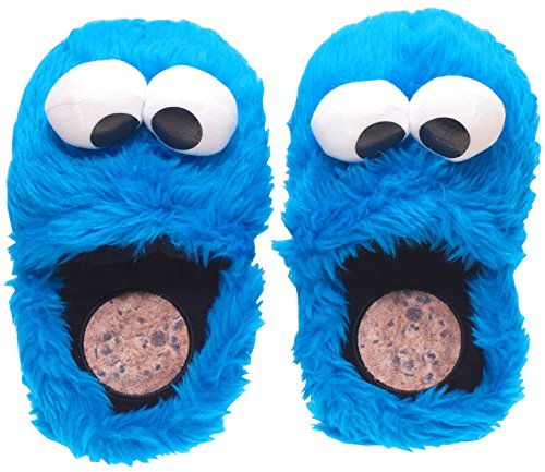Sesamstrasse Hausschuhe Größe L 41-43 Krümelmonster 3D Slipper Cookie Monster Schuhe Shoes