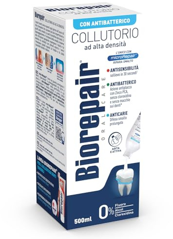 Biorepair mündliche care Mundwasser antibakteriell Formel alta Dichte 500 ml