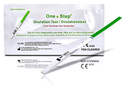 100 One+Step test d'ovulation avec sensibilité optimale 20 miu/ml - test de fertilité pour femme - ovulation - désir d'avoir des enfants