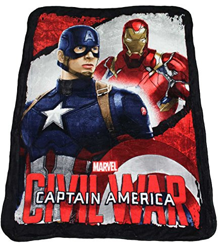 Marvel Captain America Fleece Blanket Civil War Official Blanket