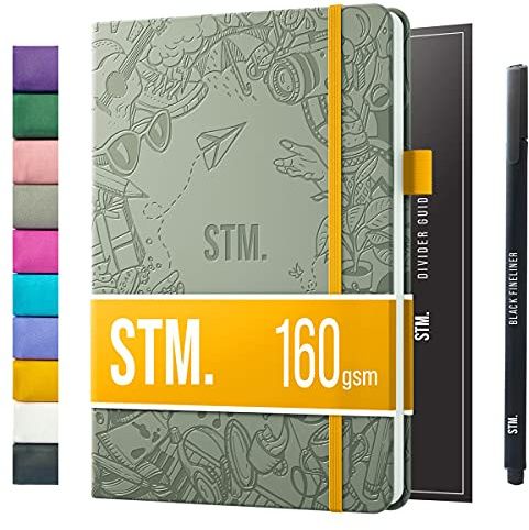 Scribbles That Matter - Bullet Journals | Prickade anteckningsböcker | Dot grid anteckningsbok journal | A5 Vegan Inbunden prickad journalanteckningsbok för bujo journaling | Klotter som betyder något | 160gsm tjockt papper