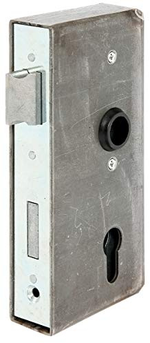 Alberts 413415 Serratura a scatola, con serratura zincata, acciaio, Entrata 55 mm, 185 x 90 x 34 mm