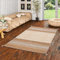 Navarro Natur Teppich Bauwolle Kelim Beige Braun in 6 Größen