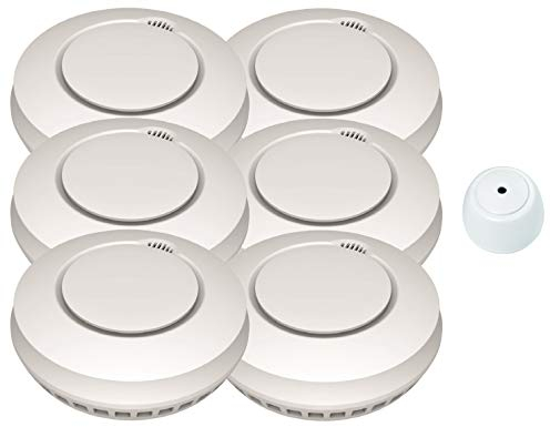 Aktion-Jeising GS559A 6er Set Funkrauchmelder - Hitzemelder - Brandmelder EN14604:2005/AC-2008 mit kostenlosem Wassermelder GS158