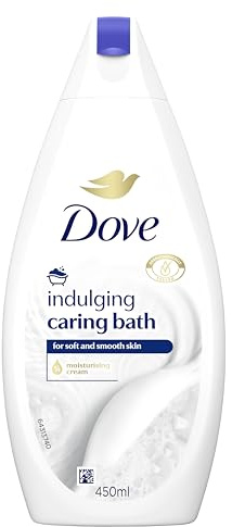 Dove Indulging Caring Bath Bath Soak with ¼ moisturising cream for a relaxing bubble bath 450 ml