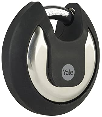 Yale Y130B Series Exteme High Security Padlock, Black/White, Y130B/70/116/1