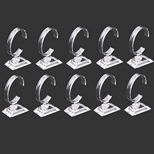 10 supporti trasparenti per orologio da polso, supporto per orologio da polso, supporto per orologio, supporto trasparente, per uso domestico o negozio