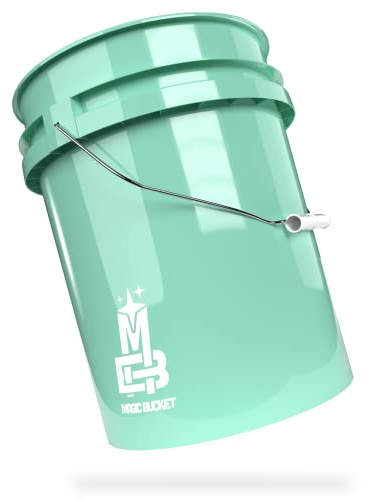 MAGIC BUCKET | Wascheimer für Auto Handwäsche Mint | 5 US GALLONEN ca. 20 Liter | kompatibel mit Grit Guard, Detail Guardz Dirt Lock, Chemical Guys Dirt Trap, Gamma Lids