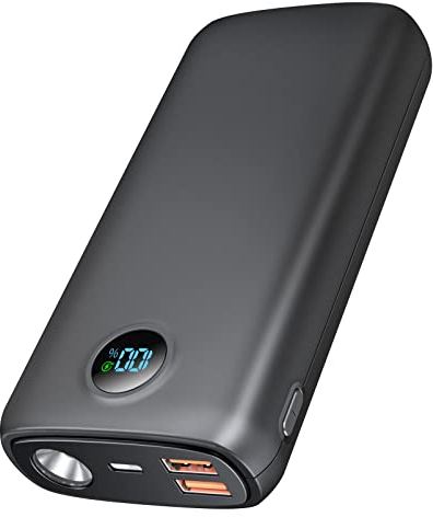 debopo Batterie Externe, 27000mAh 30W PD3.0 QC4.0 4.5A Charge Rapide, USB C Entrée et Sortie Chargeur Externe avec 3W Brillante Lampe de Poche, LED Affichage pour Smartphone, Tablettes et Autres