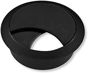 cyclingcolors passe câble bureau table fil diamètre 68mm encastrable cordon prise ordinateur écran accessoire ameublement (noir)