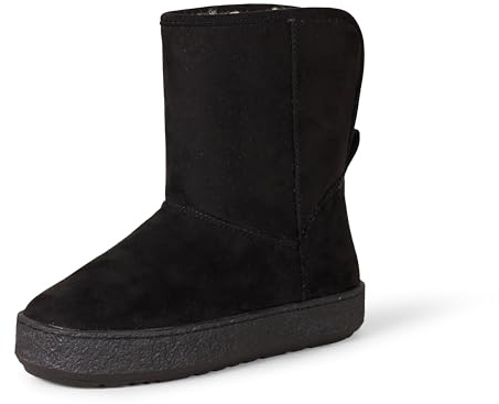 Amazon Essentials Bottines en Peau de Mouton Femme, Noir Micro Suède, 36 EU