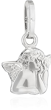 NKlaus Collier pendentif ange gardien petit 925 argent brillant 9x7mm Talisman Amulette 13458