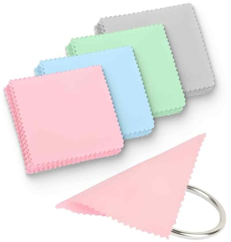 AFCJLTO 32 unidades Paño de Limpieza de Joyas - Reutilizable y Antioxidante,Kit de Limpieza de Joyas para Perlas y Joyería de Platino,Polishing Cloth para mantener tus joyas brillantes