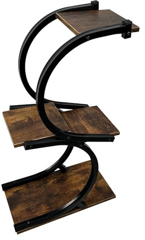 KINSPORY 4 Etagen Hölzern Blumenregal Pflanzenregal, Eck-Blumentöpfe, Gestuftes Pflanzenregal Blumentreppe Pflanzentreppe Standrega für Wohnzimmer, Balkon, Garten, Terrasse