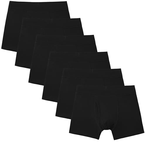 INNERSY Underbyxor, pojkar, bambu-boxershorts med gylf, underkläder, barn, retroshorts, 116–176, 6-pack