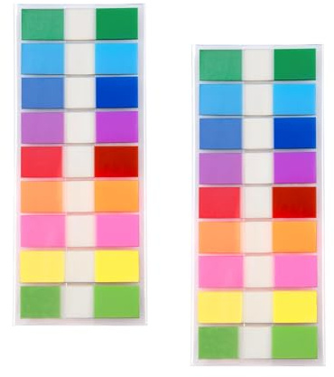 Leucasa 360 Piezas Marcadores Adhesivos 9 Colores Notas Adhesivas Marcadores Libros para Leer Escribir,Estudiar,Oficina,Escuela Planificador Memo