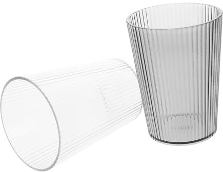 Hemobllo 2 Pièces Gobelets de Salle de Bain Transparents, Tasses Porte - Brosse à Dents Réutilisables en Plastique, Idéaux pour Couple et Rangement Élégant