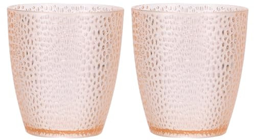 sourcing map Vasos reutilizables de plástico transparente, juego de vasos de agua de 192.8 g, irrompible, apilable, para cerveza, cóctel, agua, jugo, whisky (rosa, 2 piezas)