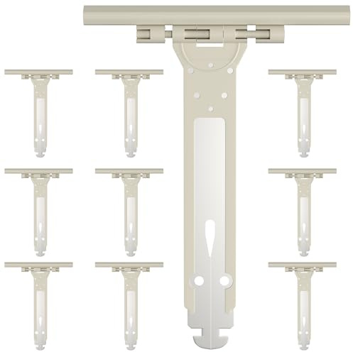 ipow Lot de 10 Attache Souple Volet Roulant en Acier et Nylon,155mm Ressort de Suspension Universel pour Fixation de Lame Volet Roulant Électrique/Manuel/Solaire,Accroche Tablier Compatible avec Somfy