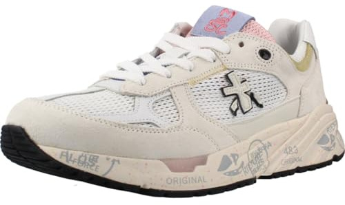 PREMIATA Sneaker Mased Tvåkmaterial Vit