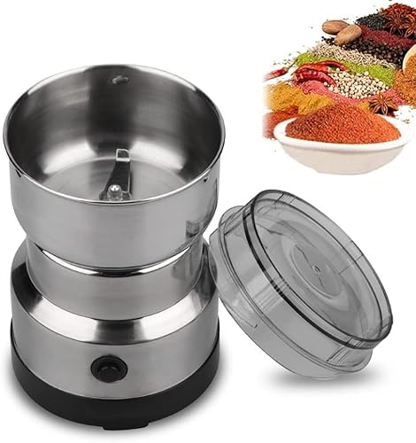 Multifunction Smash Machine, Mini Electric Coffee Grinder 4 Blades, Stainless Steel Herb Processor Multifunctional Grinding Machine for Cereals Nuts Beans Spices Beans Kitchen Accesoire