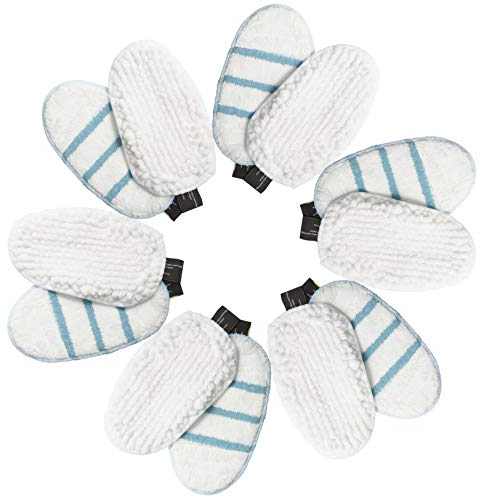 LTWHOME Set di cuscinetti di ricambio in microfibra e cuscinetti corallo adatti per Black+Decker SteaMitt FSHSMPA-XJ, per modelli: FSMH1321JMD, FSMH13151SM, FSMH1351SM e FSMH1300FX (confezione da 12)