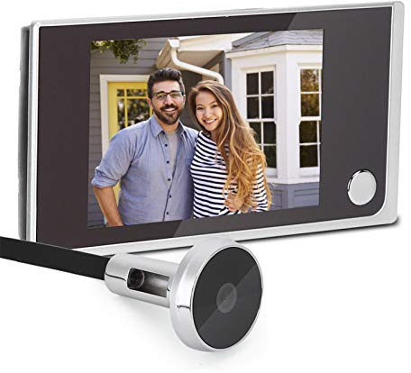 Cocoarm Judas de Porte avec écran LCD Numérique 3,5 120 degrés pour Surveiller les yeux de chat, Digital Door Viewer Judas de Porte Camera Surveillance