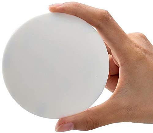Xfenvs Door Stopper Wall Protector, 9 CM White Large Round Soft Door Knob Wall Shield, Self Adhesive Door Handle Bumper (White, 2 PCS)