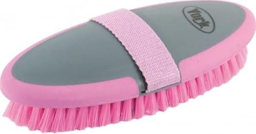 York Kardätsche Axel Striegel Fellglanzbürste für Pferde (Grau-Rosa)