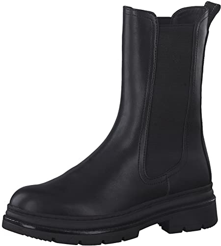 Tamaris Femme Bottines, Dame Bottines Chelsea,TOUCHit,Demi-Bottes,Bottines,Bottes de Glisse,Plat,Black,36 EU