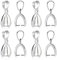 ALEXCRAFT Lot de 8 Ganci per Ciondoli Argento 925 Connettori per Ciondoli Chiusura Pendenti Bail Pinch Clasp Bails per Ciondoli Pendenti Ganci Chiusura per Pendente Creazioni di Gioielli