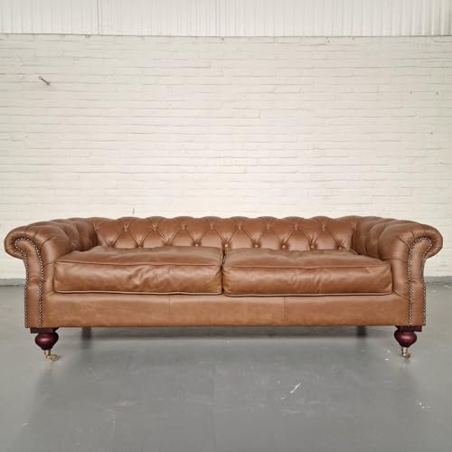 Chesterfield Classic Ingleton 3-sits soffa – Vintage Brun, Läder