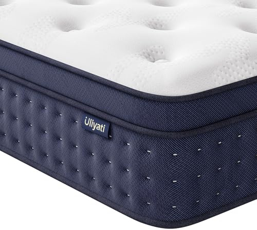 Uliyati King Size Mattress, 12 Inch Gel Memory Foam Pocket Sprung Hybrid Mattress with 7-Zone Orthopedic Support and Motion Isolation - Medium Firm, 150x200cm