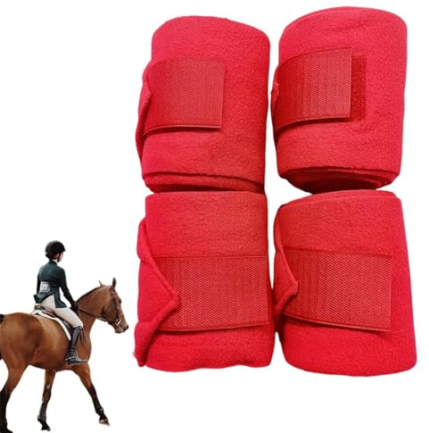 Fyrdyn Vendas para Patas de Caballos | Juego de 4 Protectores de Vendaje para Caballos - 250 cm Accesorios Ecuestres Protectores Delanteros para Caminar Entrenar Saltar