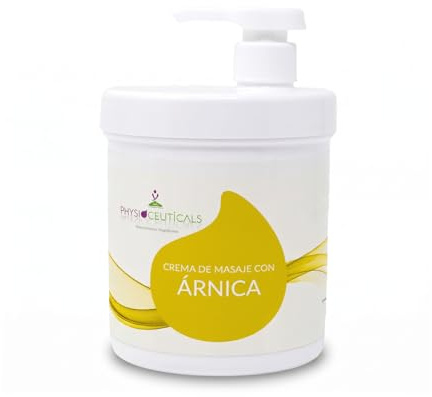 PHYSIOCEUTICALS - Crema de Masaje con Árnica 1000ml + Dosificador - Deslizamiento Profesional con Árnica Montana para Fisioterapia, Quiromasaje y Spa