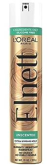 L'Oreal Paris Elnett Satin Hairspray Extra Strong Hold Unscented 11 oz; (Packaging May Vary)