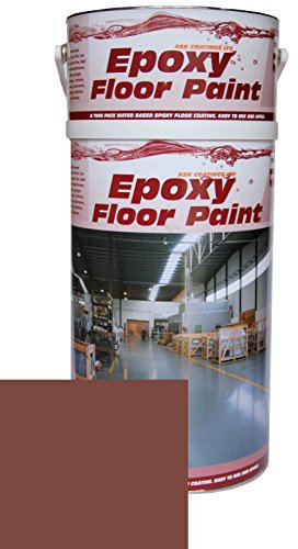 Epoxy Resin Floor Paint by Ask Coatings. for Garage, Industrial and Domestic. 5L (Red Oxide)