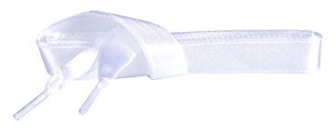 Kaps Satin Schnürsenkel – 1 Paar breite & flache Schuhbänder für z.B. Sneaker & Sportschuhe in Premiumqualität – hochwertige Flachsenkel & Schuhsenkel (90 cm – 5 bis 6 Ösenpaare in Weiß)