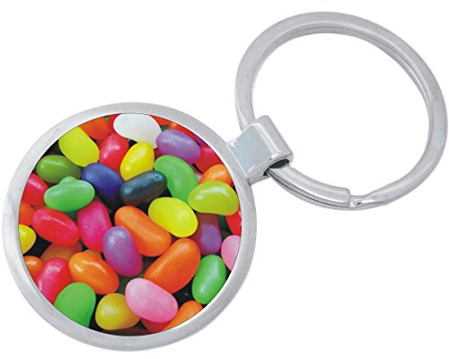NewCharms Colorful Jelly Beans Candy Keychain Featuring Loop for Keys or Backpack