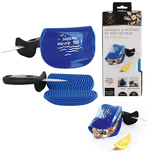 Les Colis Noirs LCN - Manique et Couteau a Huitre - Huître Coquillage Ustensile Cuisine - 872