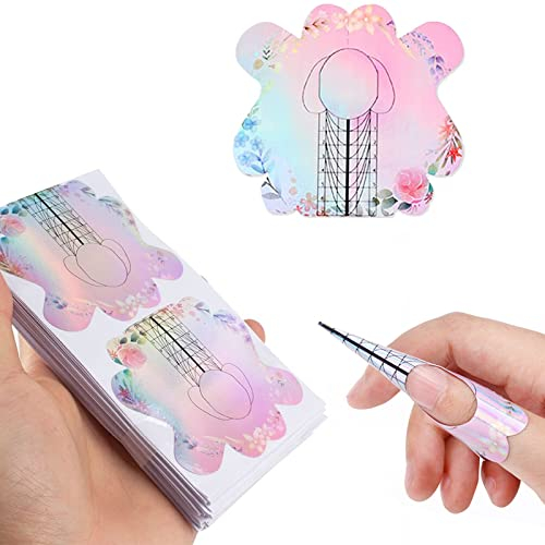 Nagel-Schablonen, 120 Butterfly Nail Stencils, Self-Adhesive Modelling Stencils für Fingernails, für Gel-Nägel & Nagel-Verlängerung Bunt Schablonen