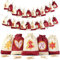 EDELHAUS® Adventskalender zum Befüllen [24 Stück] Weihnachtskalender 2024 [18 x 13cm XL Groß], Weihnachtsdeko Säckchen/Tüten/Jutesäckchen, Geschenktüten zu Weihnachten mit Weihnachts Designs