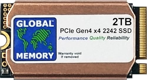 GLOBAL MEMORY 2TB M.2 2242 PCIe Gen4 x4 NVMe SOLID STATE DRIVE (SSD) WITH HEATSINK FOR LENOVO LEGION GO