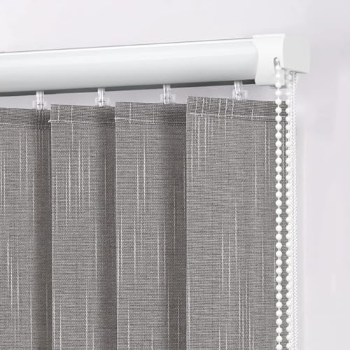 FENGSHOUU Lamellenvorhang nach Maß Vertikaljalousie,Lichtdurchlässig Verdunkelungsjalousie,Schiebegardine,98 mm Lamellenvorhang,für Heim Büro,Inklusive Montagematerial,Breite×Höhe (60cm x 100cm)