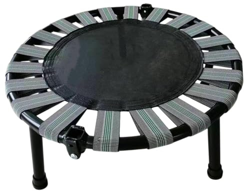 QSTDGVPW Mini Trampolin, Sprungbett, Klappbar, Rund, für Erwachsene und Kinder, Indoor- und Outdoor-Enthusiasten, Schwarz