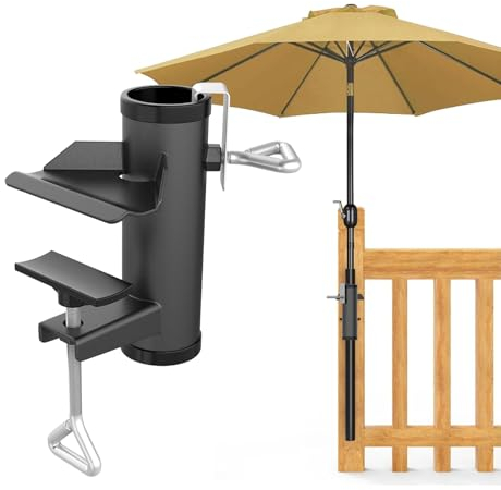 Pied de parasol pour balcon, balustrade, pied de parasol, support de parasol pour balcon, terrasse, plage, chaise longue universelle