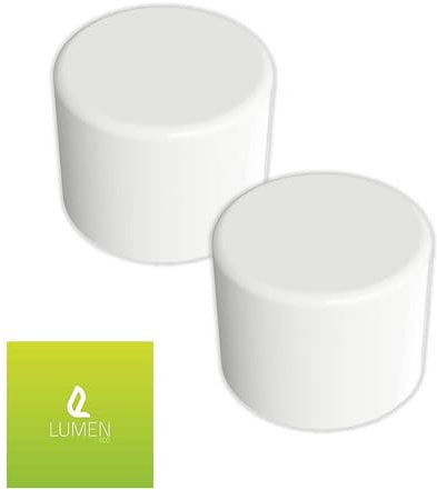 LumenEco Universal Dimmer Light Switch Knob, 6mm D-Spindle Rotary Control, 21x20x15mm Dimensions, Wall Mount Compatible, Pack of 2, White