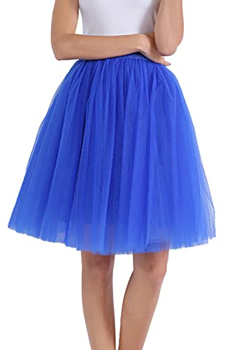 Disfraz de carnaval para mujer, falda de tul, falda de tul, largo hasta la rodilla, tutú largo para adultos, en capas, baile de graduación, fiesta, falda midi de ballet para mujer