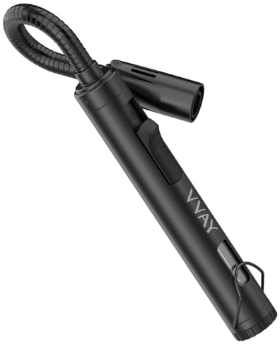 VVAY Stabfeuerzeug Jetflamme 360 Flexible, Gas Nachfüllbar - ohne Gas Geliefert